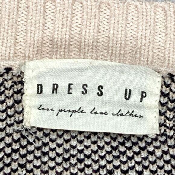 Dress Up Sweater Women Large Beige Orange V-Neck Cheetah Print Oversize Pullover - Picture 15 of 16